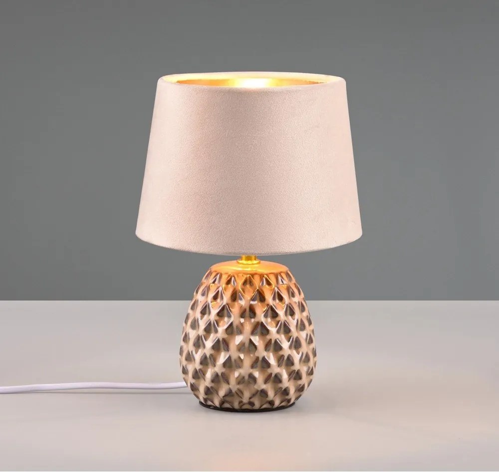 Beżowa lampa stołowa (wys. 27 cm) Ariana – Reality