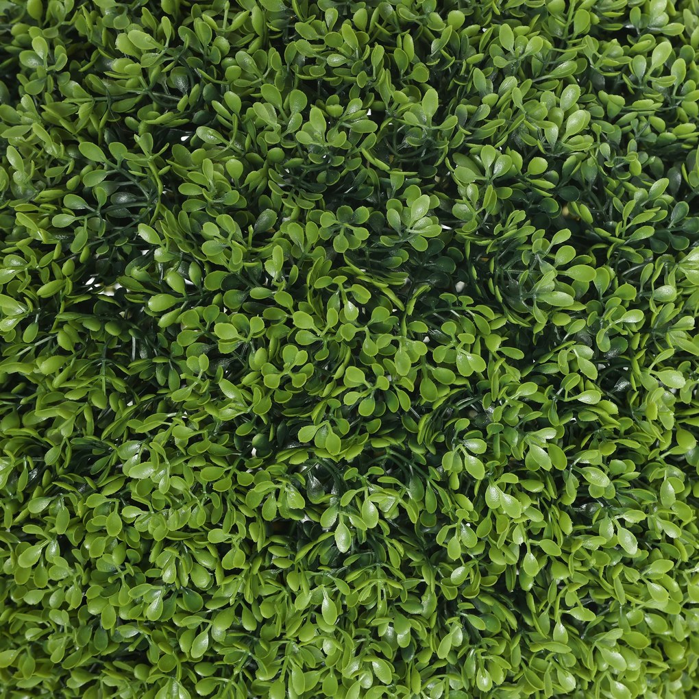 HOMCOM Zestaw 2 sztuk kulek bukszpanu, Sztuczne rośliny, Roślina pokojowa z ochroną UV, Dekoracyjna roślina, do wnętrz i na zewnątrz, Zielony