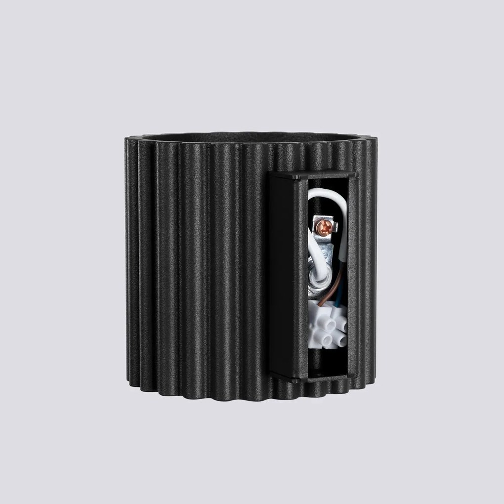 Kinkiet AURA czarny G9 ryflowany  SOLLUX  LIGHTING
