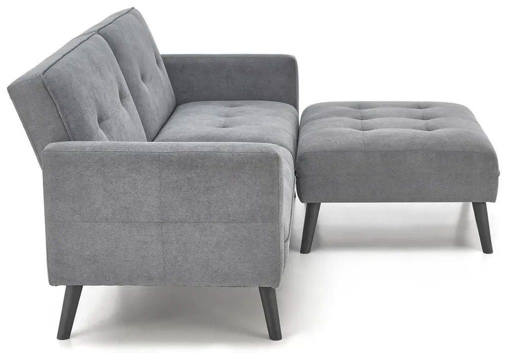Sofa rozkładana CORNELIUS szara HALMAR