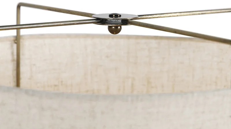 Designerska lampa podłogowa zabażurem zbeżowego lnu - RichDesignerski Oswietlenie wewnetrzne