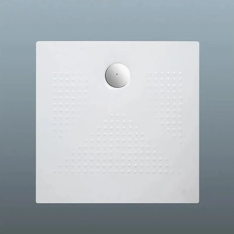 Brodzik kwadratowy "Denver" błyszczący biały z cienkiej, antypoślizgowej ceramiki 90x90 cm