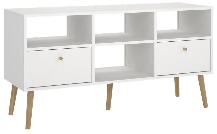 Biała szafka pod TV 117x61 cm Bodo – Tvilum