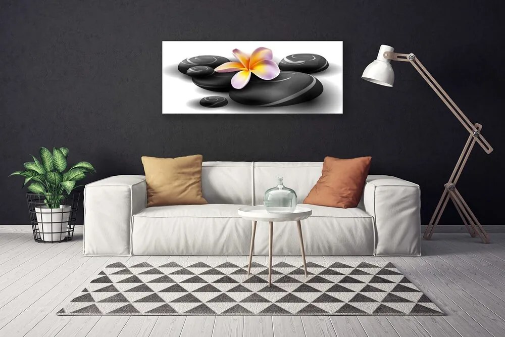 Obraz na płótnie Kwiaty i Kamienie Zen