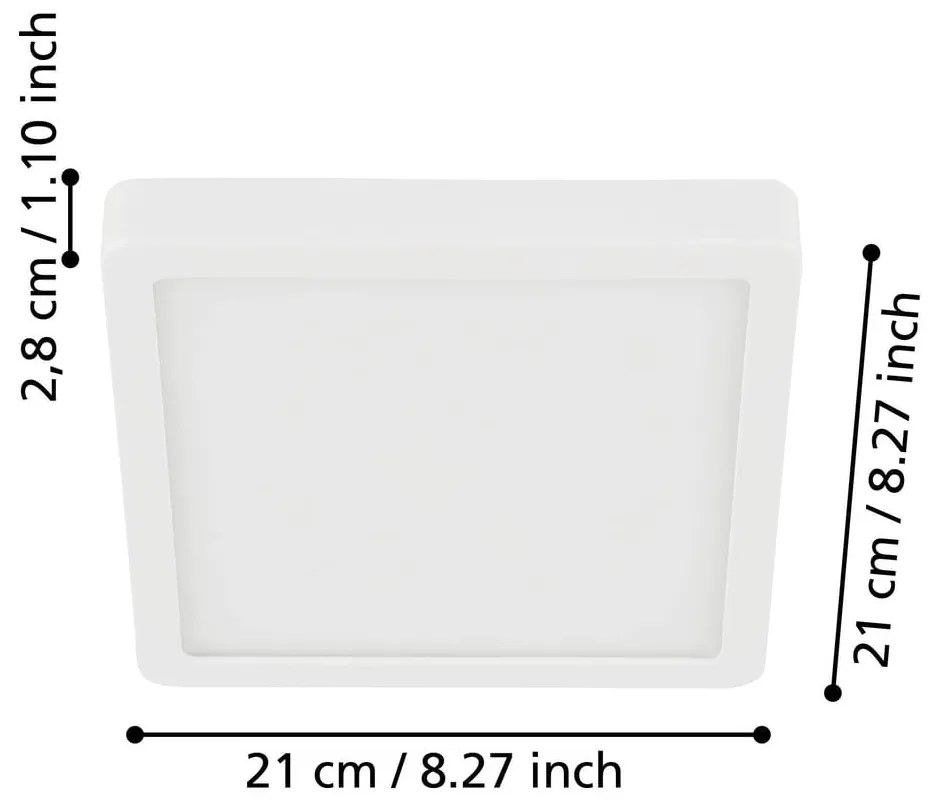 Biała lampa sufitowa LED 21x21 cm FUEVA 5 – EGLO