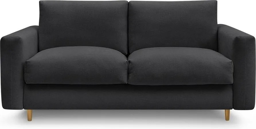Czarna sofa do spania/rozkładana 200 cm Cocoone – Bobochic Paris