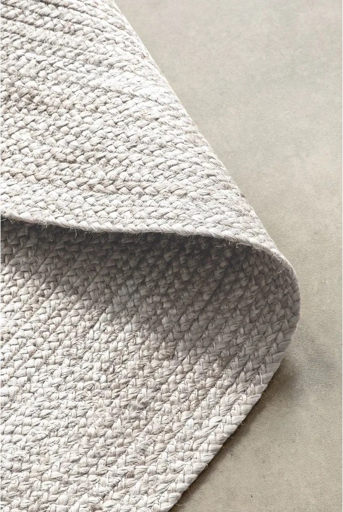 Biały okrągły dywan z juty dwustronny/tkany ręcznie ø 140 cm Braided – Hanse Home