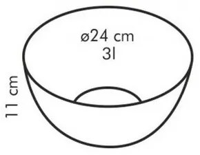 Tescoma GIRO salaterka szklana 24 cm