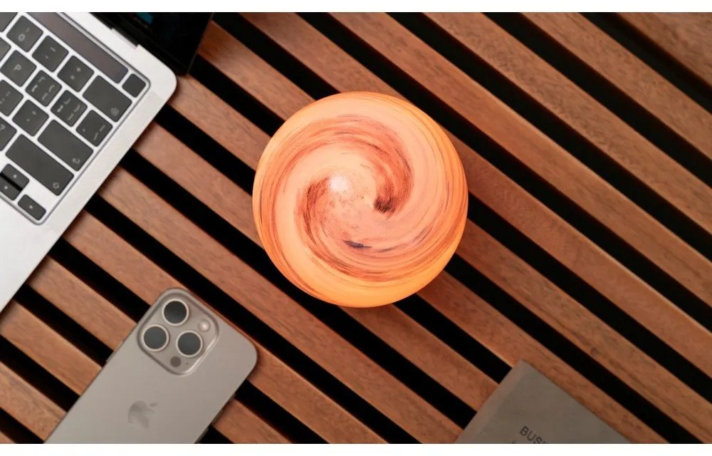 Brązowa/w ciemnym naturalnym kolorze dekoracja świetlna na USB ø 12 cm Polar Cloud – Gingko