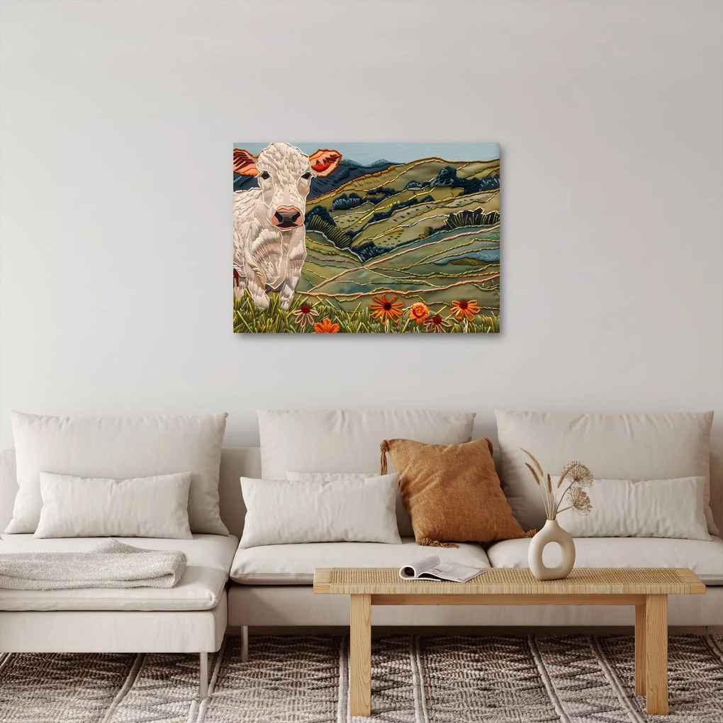 Obraz - Imitacja dzianego motywu (70x50 cm)