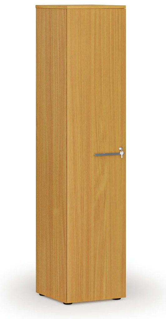 Szafa biurowa wąska PRIMO WOOD, 1781 x 400 x 420 mm, buk