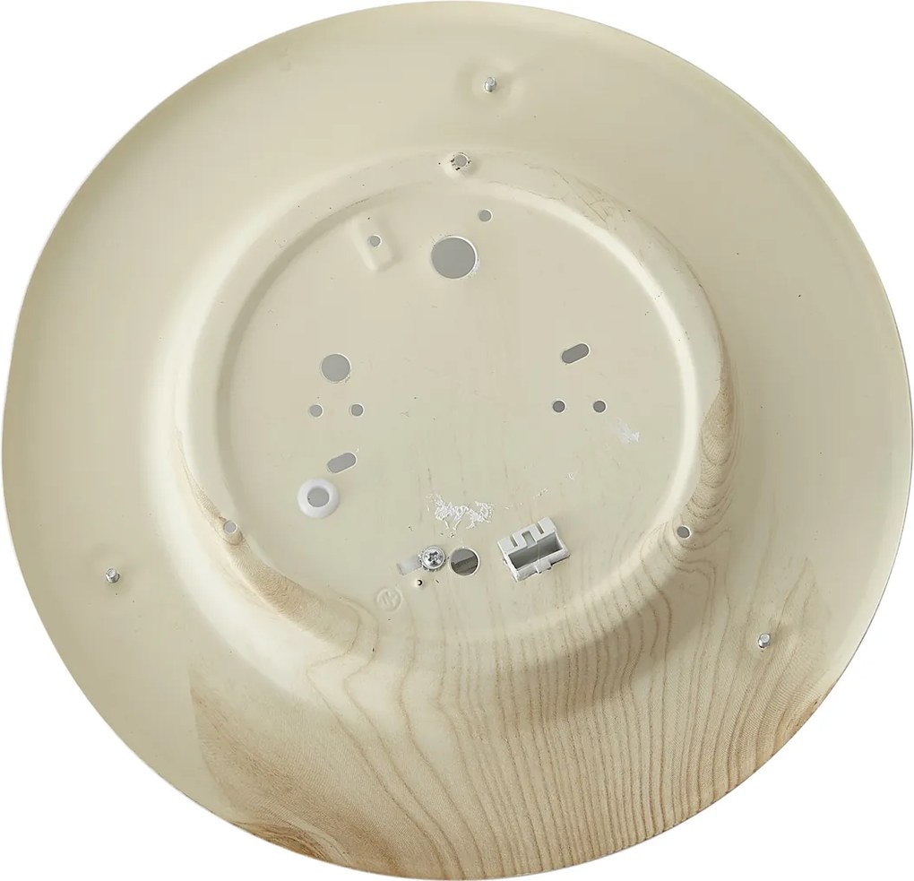 Klasyczna lampa sufitowa naturalna z białym szkłem - Mesiac