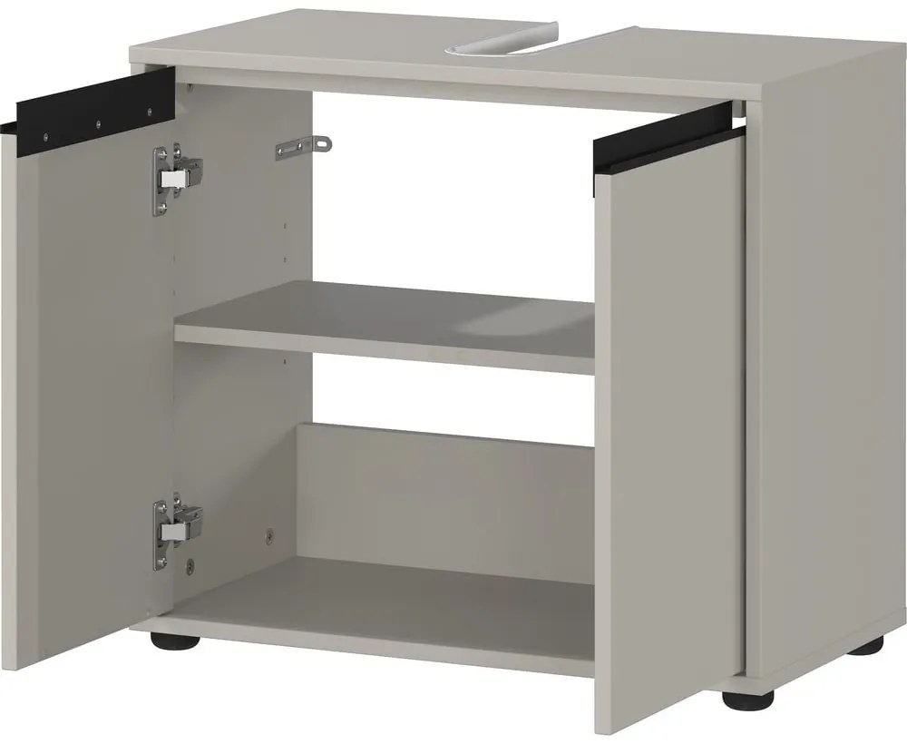 Szara szafka pod umywalkę 63x55 cm Lemont – Germania