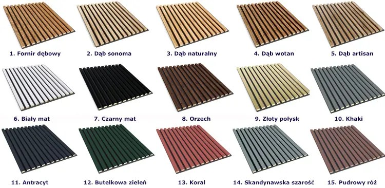 Panele akustyczne 6 szt. koralowe R2-E45