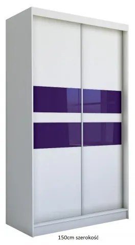 Dwudrzwiowa szafa przesuwna Figo grafit 200 cm lakobel do wyboru