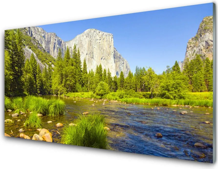 Panel Szklany Alpejska Sielanka nad Wodą
