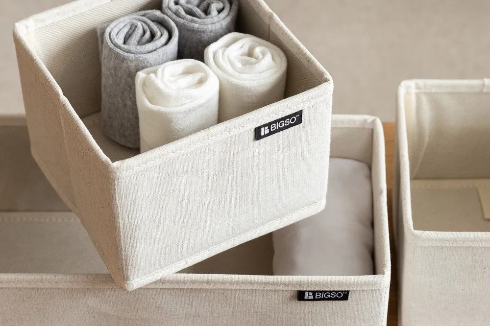 Tekstylne organizery do szuflady zestaw 3 szt. Soft Storage – Bigso