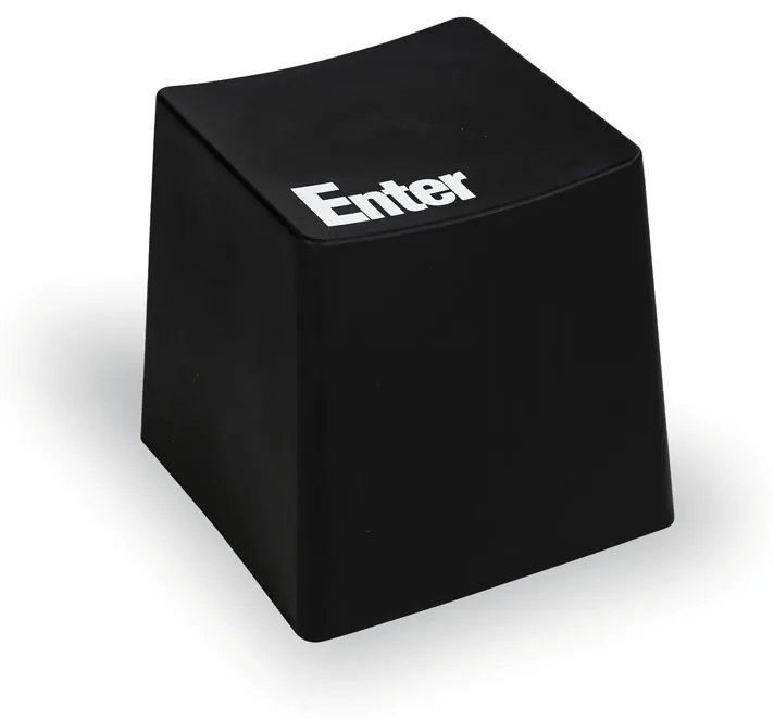 Taboret plastikowy BUTTON, czarny