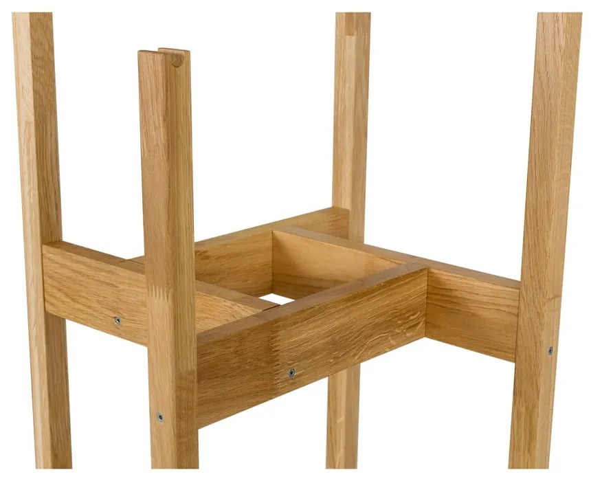 Wieszak stojący z litego drewna dębowego Woodman Hilbert