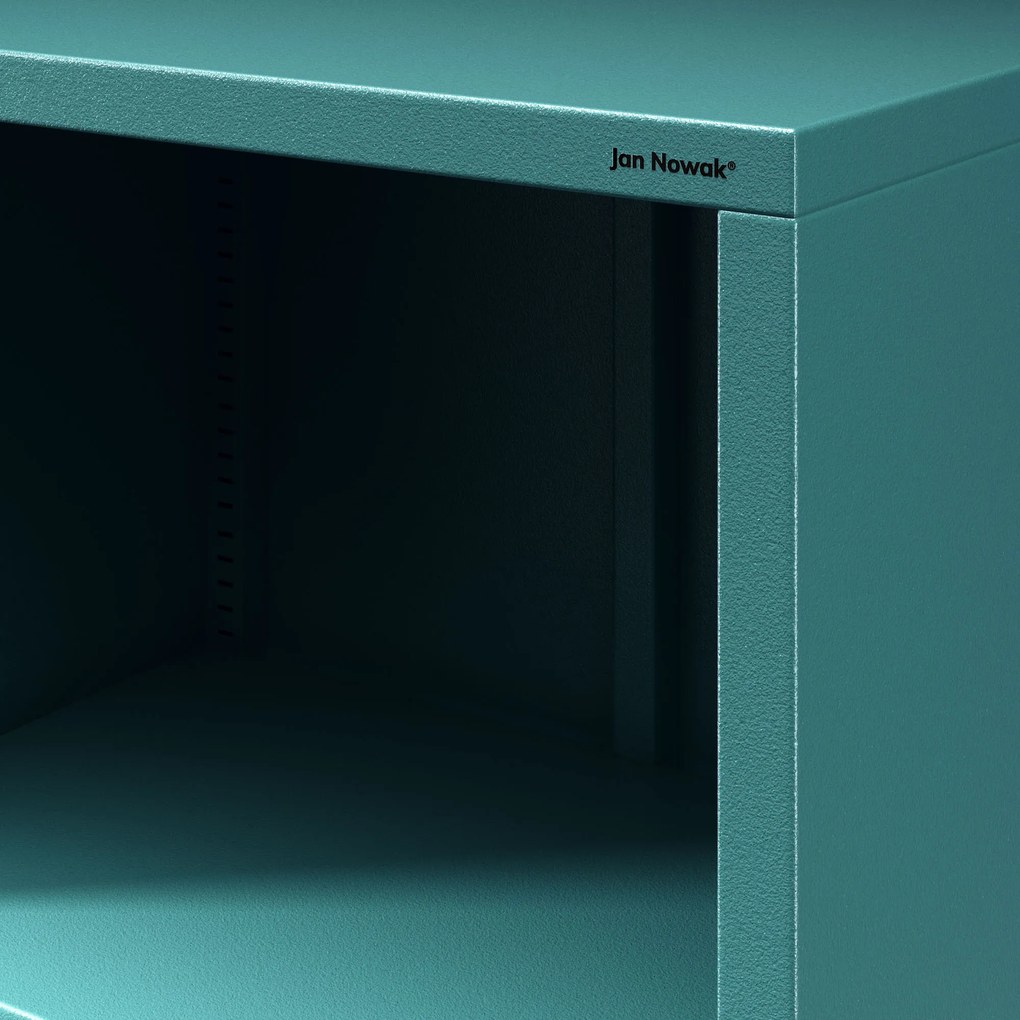 Regał na książki MARIO, 500 x 1800 x 350 mm, Modern: morski