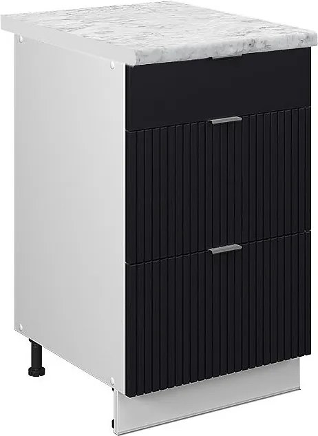 Szafka dolna do kuchni czarne paski 50x60x82 fame-line