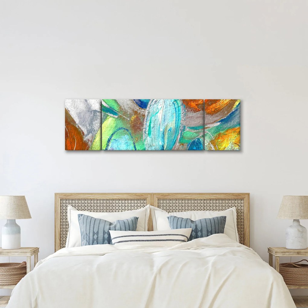 Obraz - Kolorowa abstrakcja (170x50 cm)