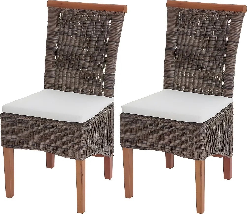 Krzesło do jadalni Sinio (zestaw 2 sztuk),  z poduszką na siedzisko