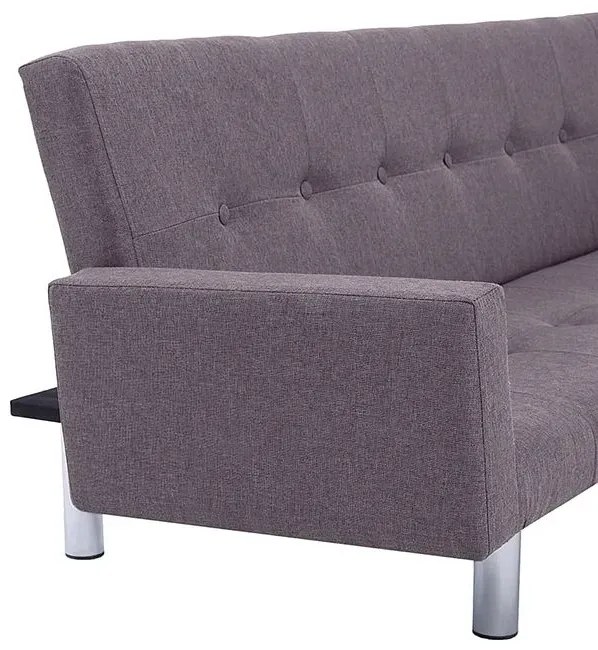 Rozkładana sofa Nesma z podłokietnikami - taupe