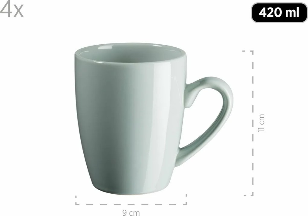 Mäser Zestaw naczyń stołowych 16 szt. PASTEL SELECTION – mentolowy