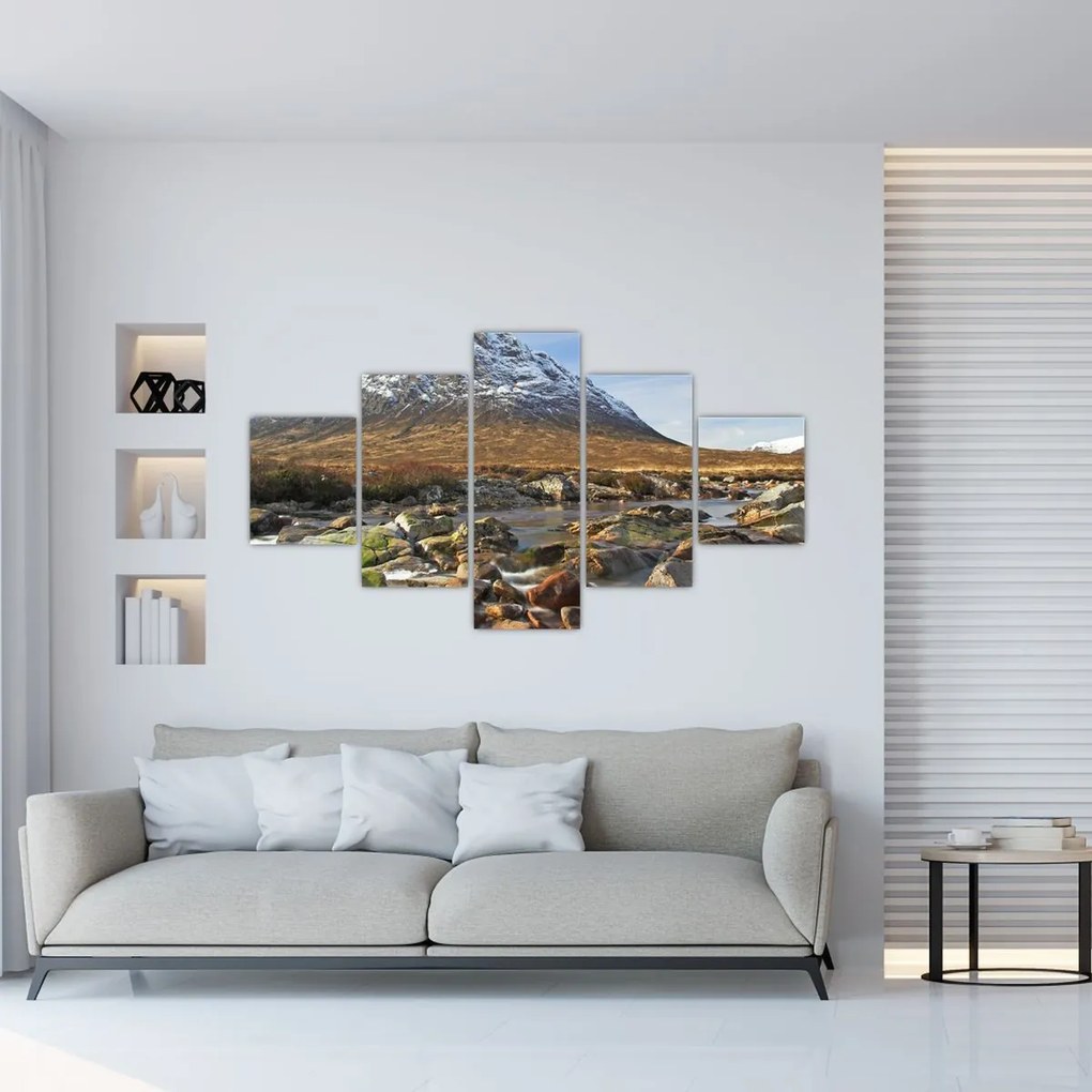 Obraz - Góra z rzeką (125x70 cm)