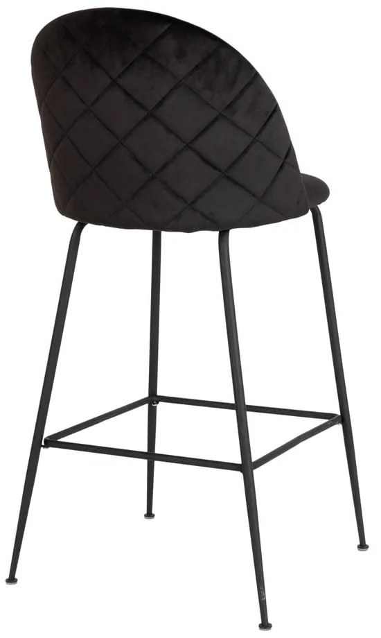 Czarne aksamitne hokery zestaw 2 szt. 108 cm Lausanne – House Nordic