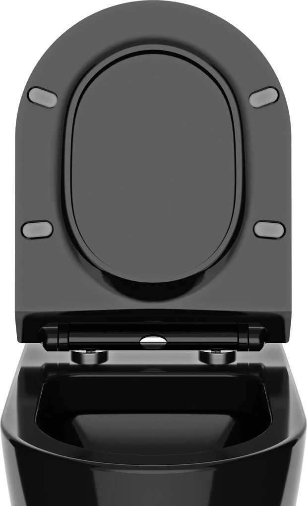 Płaska pokrywa toalety z miękkim zamknięciem