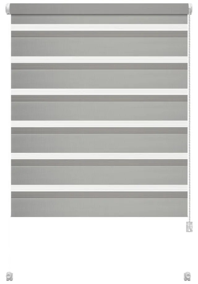Szara roleta dzień i noc 68x215 cm Zebra – Gardinia