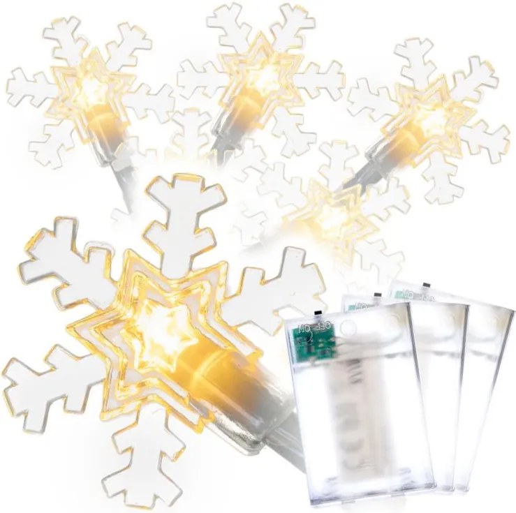 Oświetlenie dekoracyjne - Płatki, 20 diod LED, ciepła biel