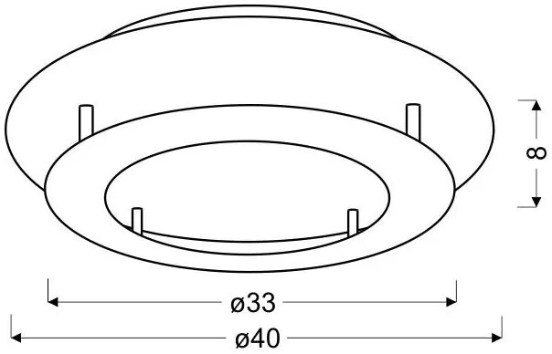 Złoty okrągły plafon sufitowy LED 40 cm - D157 S7-N46