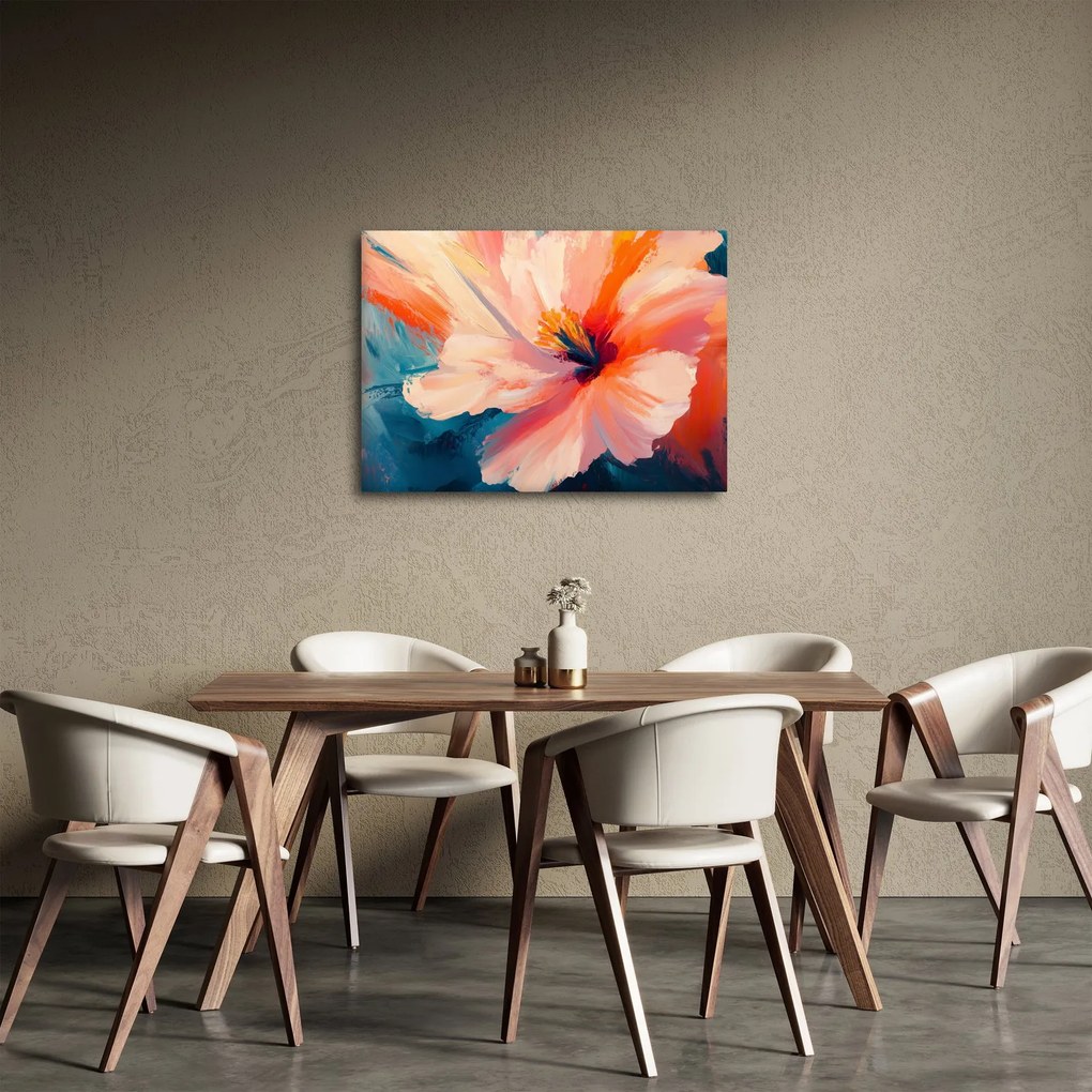 Obraz - Malowany kwiat (70x50 cm)