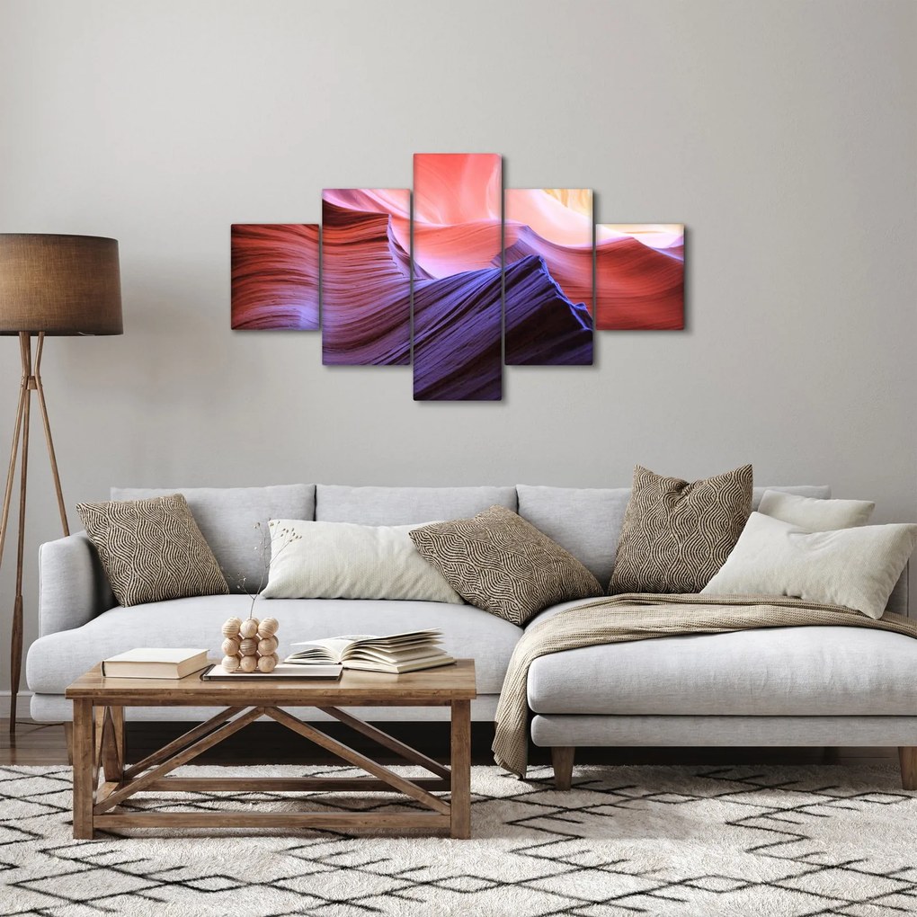 Obraz - kolorowy piasek (125x70 cm)