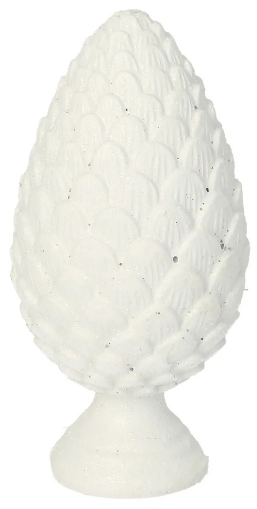 Dekoracja White Cone 13cm