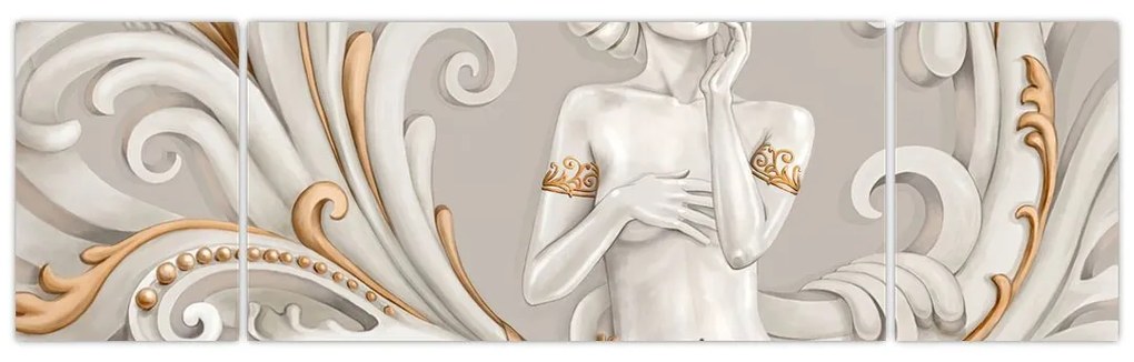 Obraz bogini na ozdobnym tle (170x50 cm)