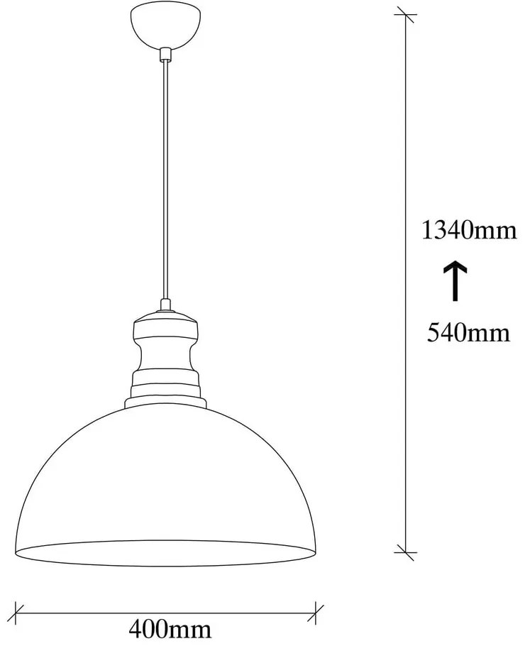 Lampa wisząca w kolorze złota z metalowym kloszem ø 40 cm Berceste – Opviq lights