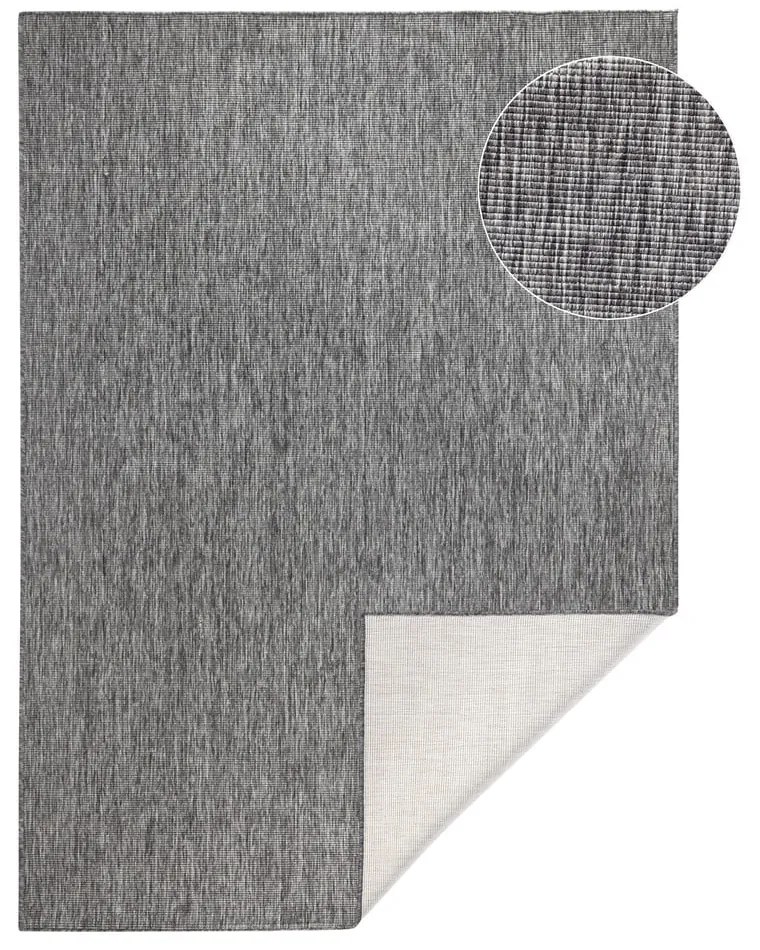 Szary dywan dwustronny odpowiedni na zewnątrz NORTHRUGS Miami, 80x150 cm