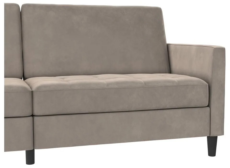 Beżowa aksamitna sofa 207 cm Presley – Støraa