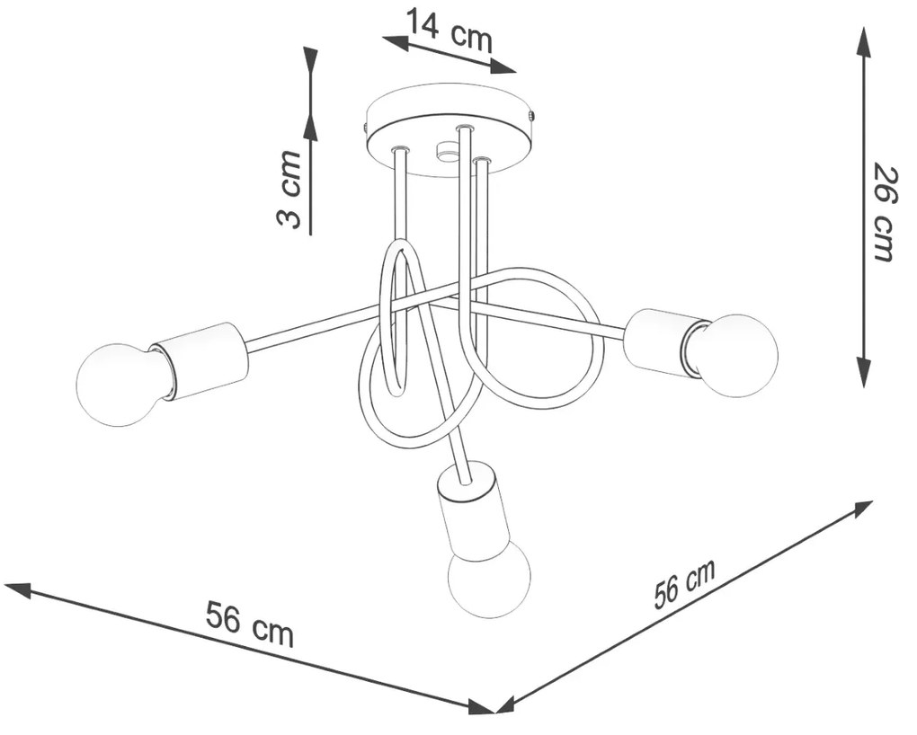 Żyrandol EMBER 3 biały SOLLUX LIGHTING