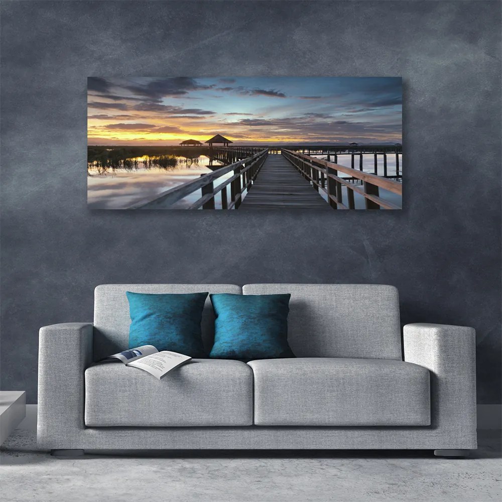 Obraz na płótnie Monumentalny Most nad Rzeką