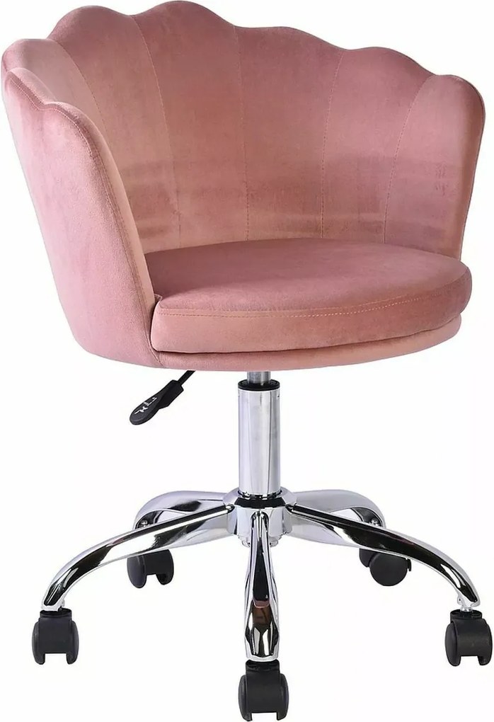 Fotel biurowy ROSE VELVET, staroróżowy