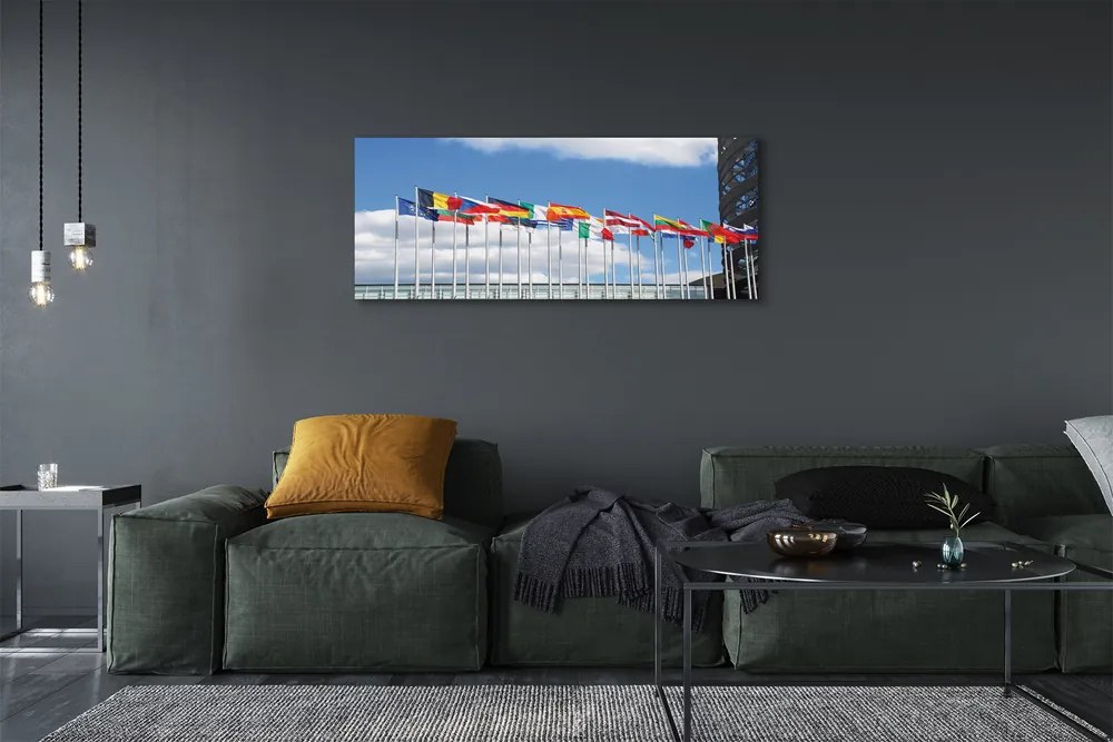 Duży obraz na płótnie Kilka Flag