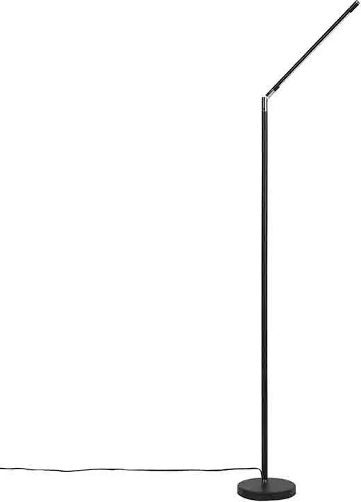 Nowoczesna lampa stojąca czarna w komplecie z diodą LED i ściemniaczem dotykowym - Berdien