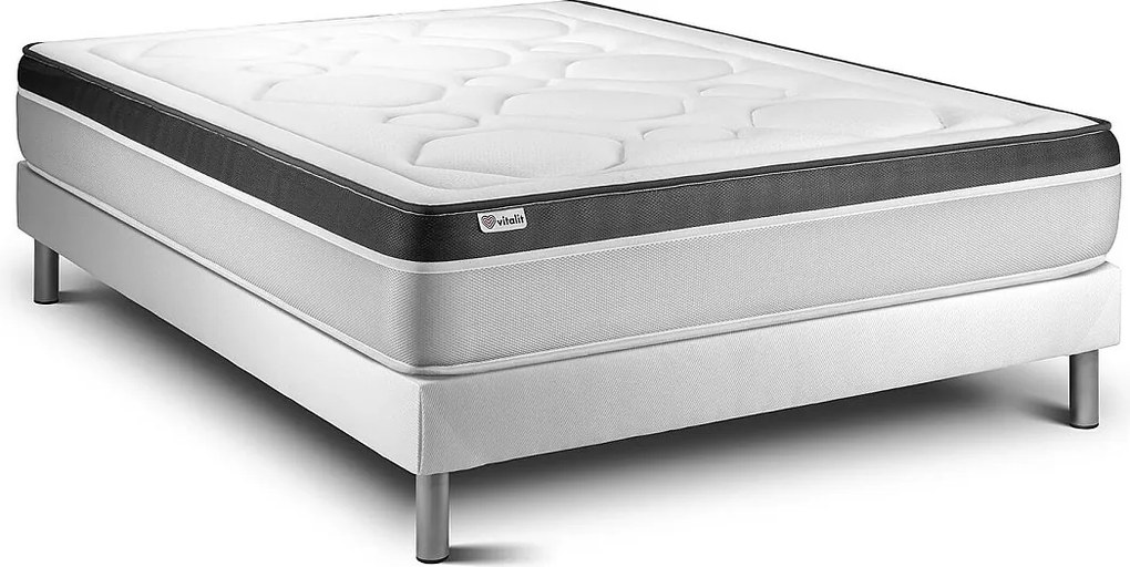 lózka z materacem VITAL ERGO 160 x 190 cm Rama lózka Bialy