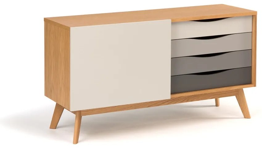 Komoda z szarymi szufladami Woodman Avon
