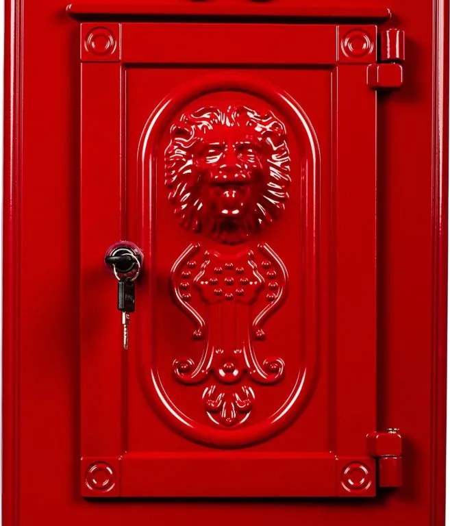 Skrzynka na listy antyczna czerwona